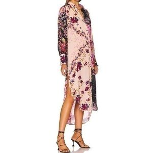 Floral Pink and Black Women's Dress